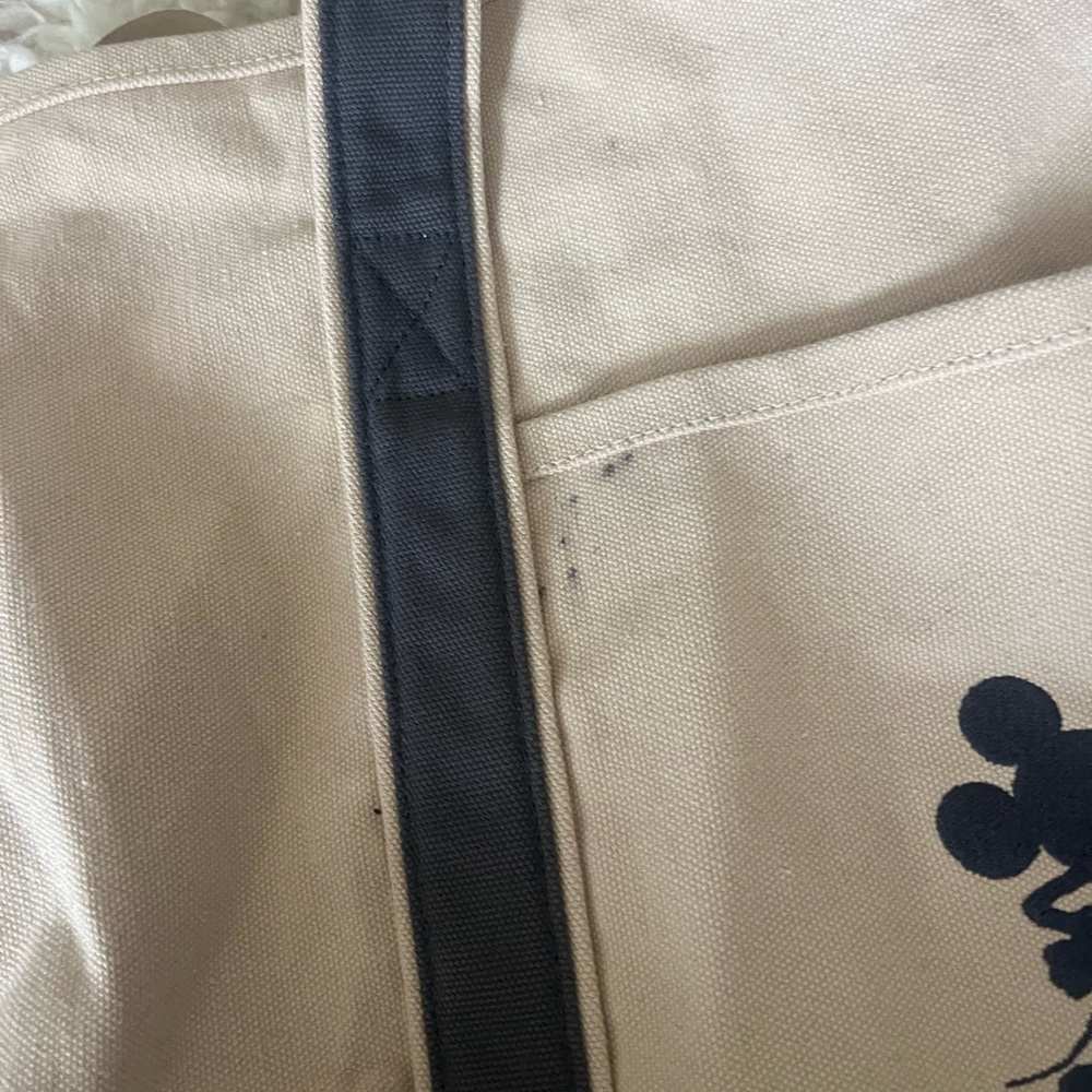 Tan and gray Disney Tote Bag large authentic - Picture 4 of 9